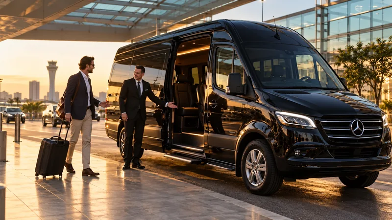 Transfer e receptivos — Mercedes-Benz Sprinter executiva preta, imagem ilustrativa